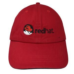 Red Hat Slideback Baseball Hat Red One Size Adjustable Embroidered